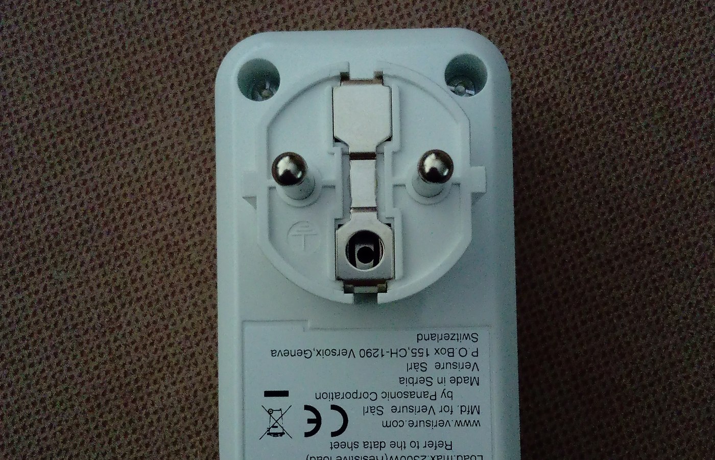 Close view of smart plug details used to check lamps and small appliances