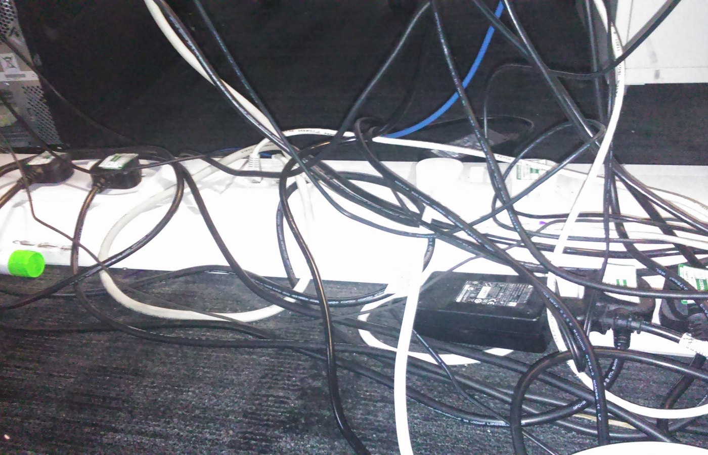 smart-home electrical product placement in the room where the device will stay visible for the Cable Management and Power Organization for a Better-Looking Desk guide