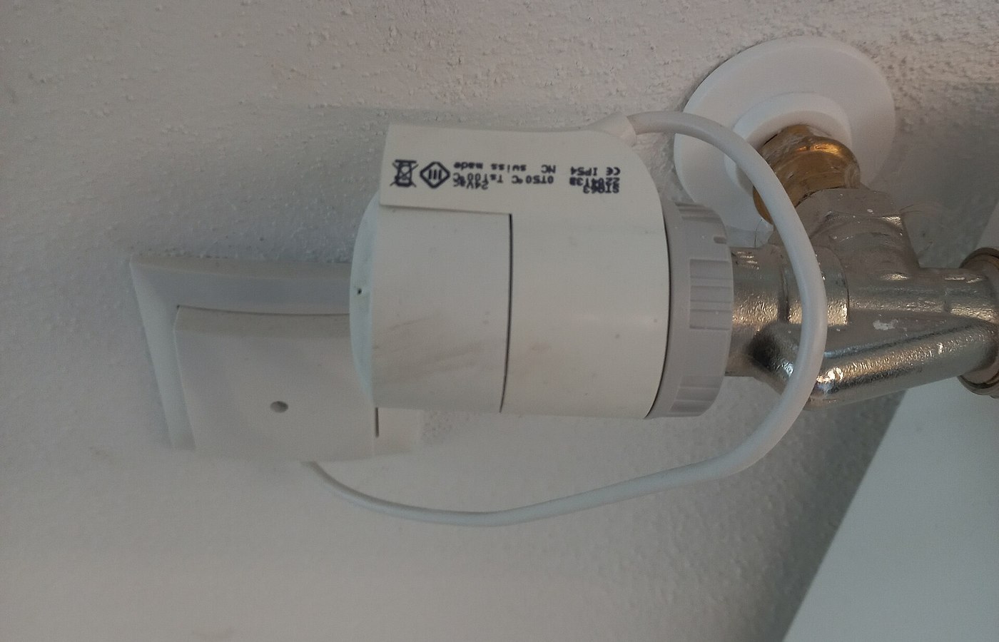 Close view of heating control details used to check simple schedules and radiator rooms